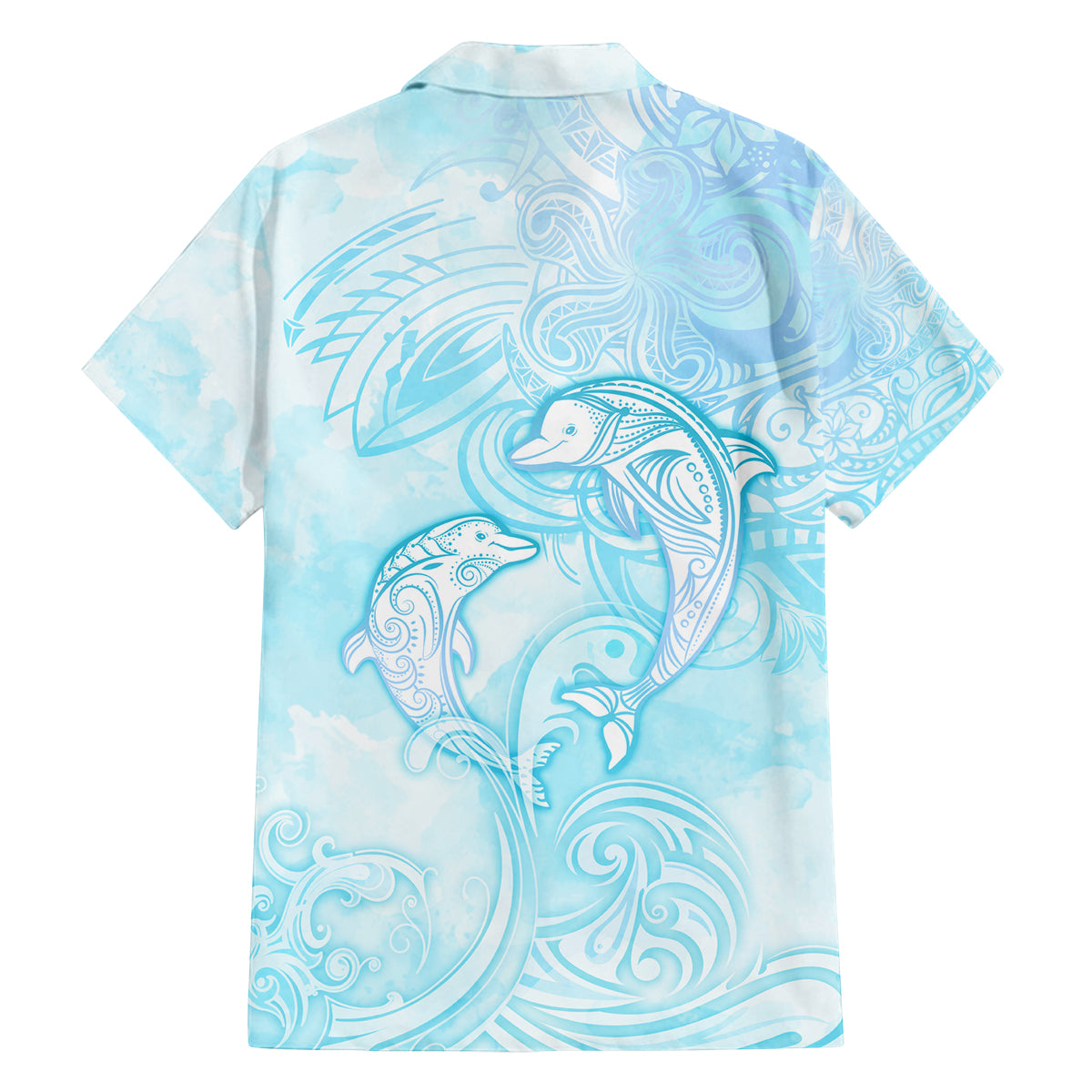 Polynesia Dolphins Under The Sea Family Matching Tank Maxi Dress and Hawaiian Shirt Simple Style LT05 - Polynesian Pride