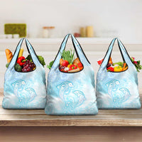 Polynesia Dolphins Under The Sea Grocery Bag Simple Style