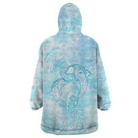 Polynesia Dolphins Under The Sea Wearable Blanket Hoodie Simple Style LT05 - Polynesian Pride