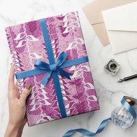 Magneta Hawaii Tapa Pattern Wrapping Paper With Heliconia Vintage Style