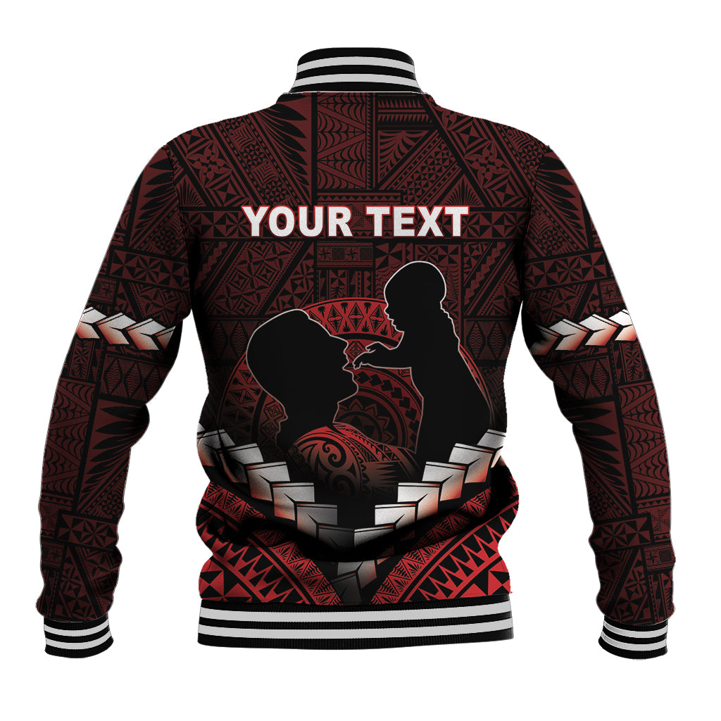 Personalised Tonga Happy Father's Day Baseball Jacket Ofa Lahi Atu Dad Polynesian Tribal LT05 - Polynesian Pride
