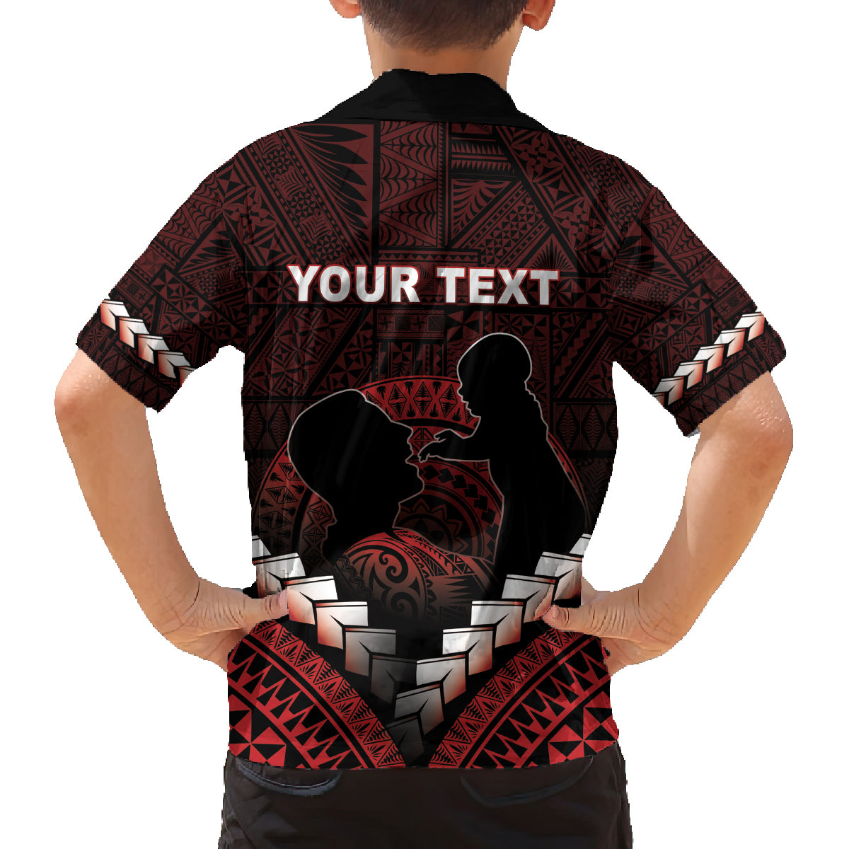 Personalised Tonga Happy Father's Day Family Matching Puletasi and Hawaiian Shirt Ofa Lahi Atu Dad Polynesian Tribal
