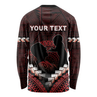 Personalised Tonga Happy Father's Day Long Sleeve Shirt Ofa Lahi Atu Dad Polynesian Tribal