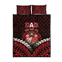Tonga Happy Father's Day Quilt Bed Set Ofa Lahi Atu Dad Polynesian Tribal