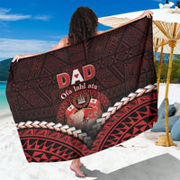 Tonga Happy Father's Day Sarong Ofa Lahi Atu Dad Polynesian Tribal LT05 One Size 44 x 66 inches Red - Polynesian Pride