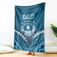 Fiji Happy Father's Day Blanket Au Lomani Iko Dad Polynesian Tribal