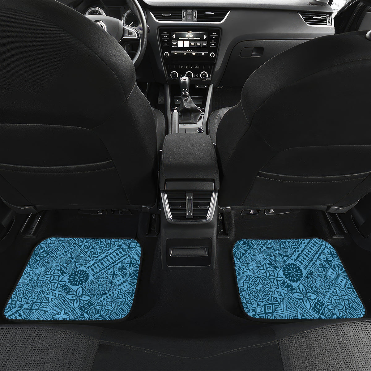 Fiji Happy Father's Day Car Mats Au Lomani Iko Dad Polynesian Tribal