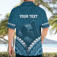 Personalised Fiji Happy Father's Day Hawaiian Shirt Au Lomani Iko Dad Polynesian Tribal