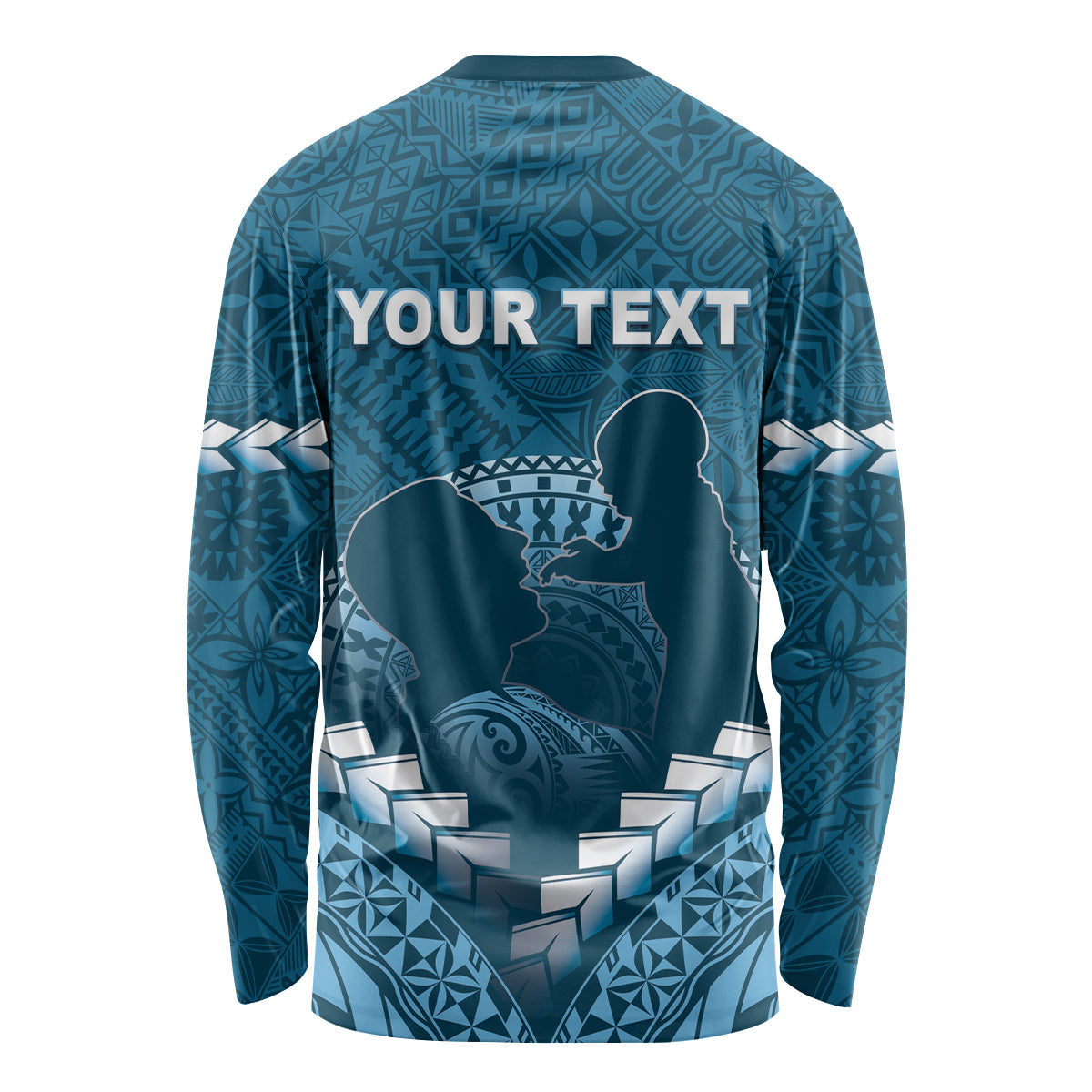Personalised Fiji Happy Father's Day Long Sleeve Shirt Au Lomani Iko Dad Polynesian Tribal