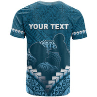 Personalised Fiji Happy Father's Day T Shirt Au Lomani Iko Dad Polynesian Tribal