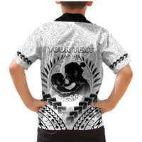 Personalised New Zealand Happy Father's Day Family Matching Mermaid Dress and Hawaiian Shirt Aroha Ahau Ki A Koe Papa Polynesian Tribal