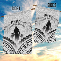 New Zealand Happy Father's Day Garden Flag Aroha Ahau Ki A Koe Papa Polynesian Tribal