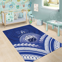 Samoa Happy Father's Day Area Rug Ou Te Alofa Ia Te Oe Tama Dad Polynesian Tribal