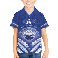 Personalised Samoa Happy Father's Day Family Matching Long Sleeve Bodycon Dress and Hawaiian Shirt Ou Te Alofa Ia Te Oe Tama Dad Polynesian Tribal