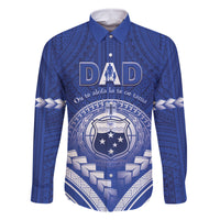Personalised Samoa Happy Father's Day Family Matching Off The Shoulder Long Sleeve Dress and Hawaiian Shirt Ou Te Alofa Ia Te Oe Tama Dad Polynesian Tribal