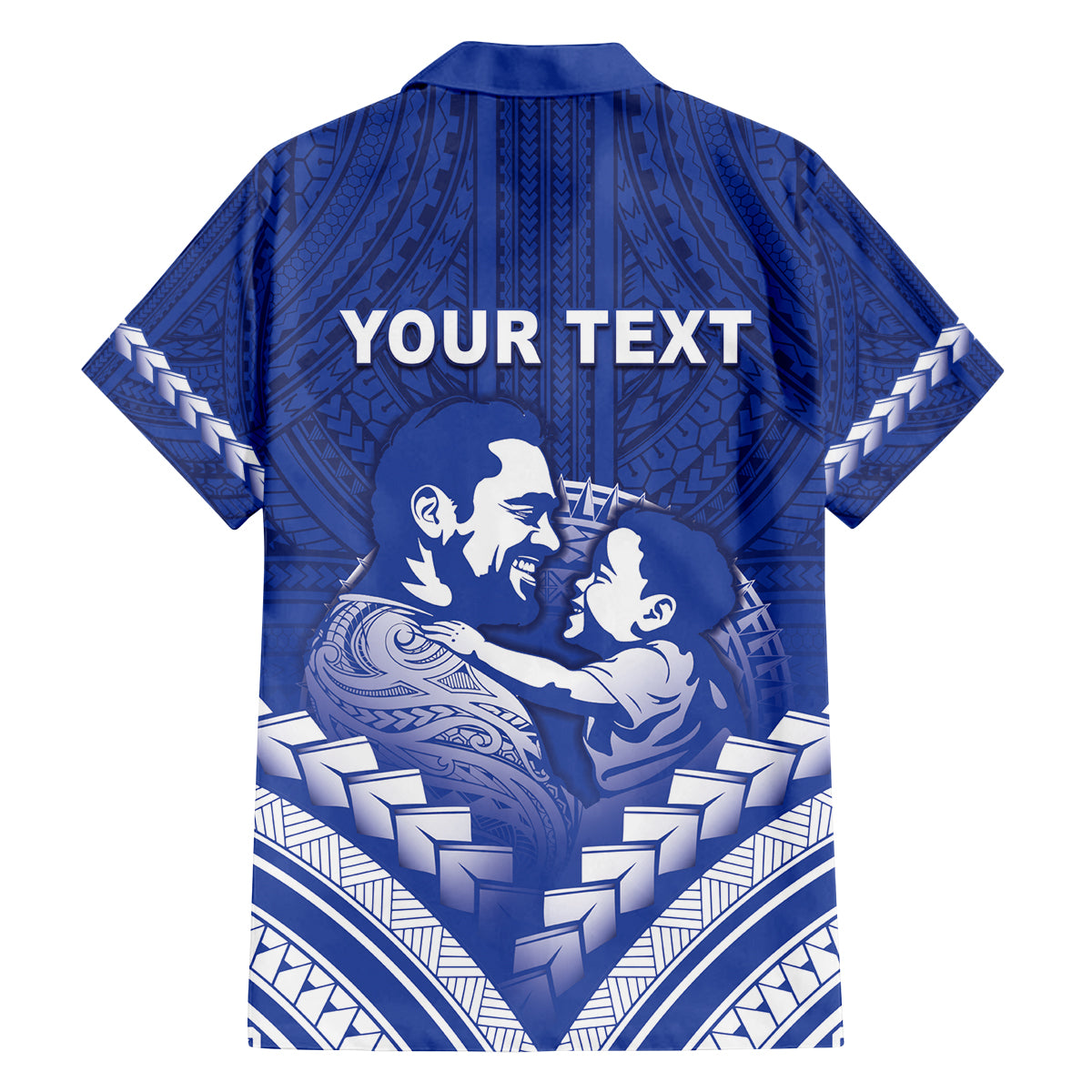 Personalised Samoa Happy Father's Day Family Matching Off Shoulder Maxi Dress and Hawaiian Shirt Ou Te Alofa Ia Te Oe Tama Dad Polynesian Tribal