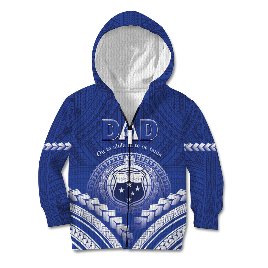 Personalised Samoa Happy Father's Day Kid Hoodie Ou Te Alofa Ia Te Oe Tama Dad Polynesian Tribal