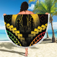 Vanuatu Happy Father's Day Beach Blanket Mi Lavem Yu Papa Polynesian Tribal