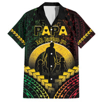 Personalised Vanuatu Happy Father's Day Family Matching Long Sleeve Bodycon Dress and Hawaiian Shirt Mi Lavem Yu Papa Polynesian Tribal