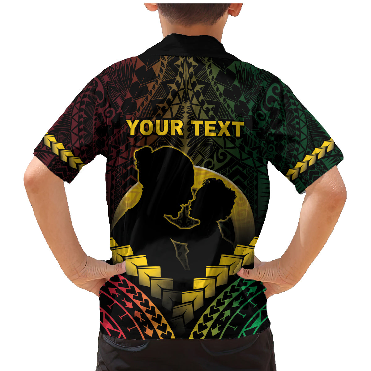 Personalised Vanuatu Happy Father's Day Family Matching Mermaid Dress and Hawaiian Shirt Mi Lavem Yu Papa Polynesian Tribal