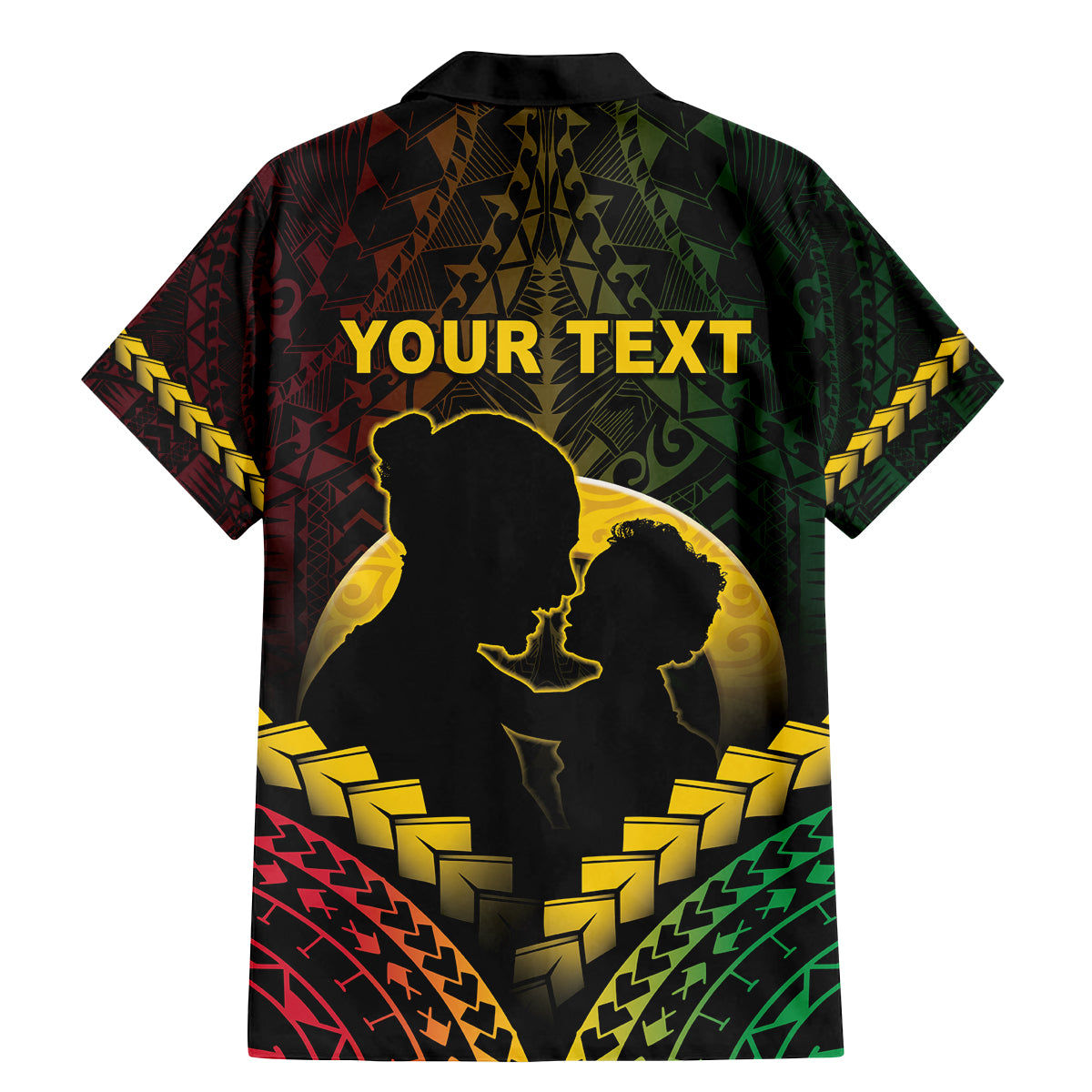 Personalised Vanuatu Happy Father's Day Family Matching Mermaid Dress and Hawaiian Shirt Mi Lavem Yu Papa Polynesian Tribal