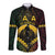 Personalised Vanuatu Happy Father's Day Long Sleeve Button Shirt Mi Lavem Yu Papa Polynesian Tribal