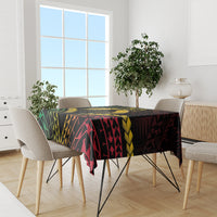 Vanuatu Happy Father's Day Tablecloth Mi Lavem Yu Papa Polynesian Tribal