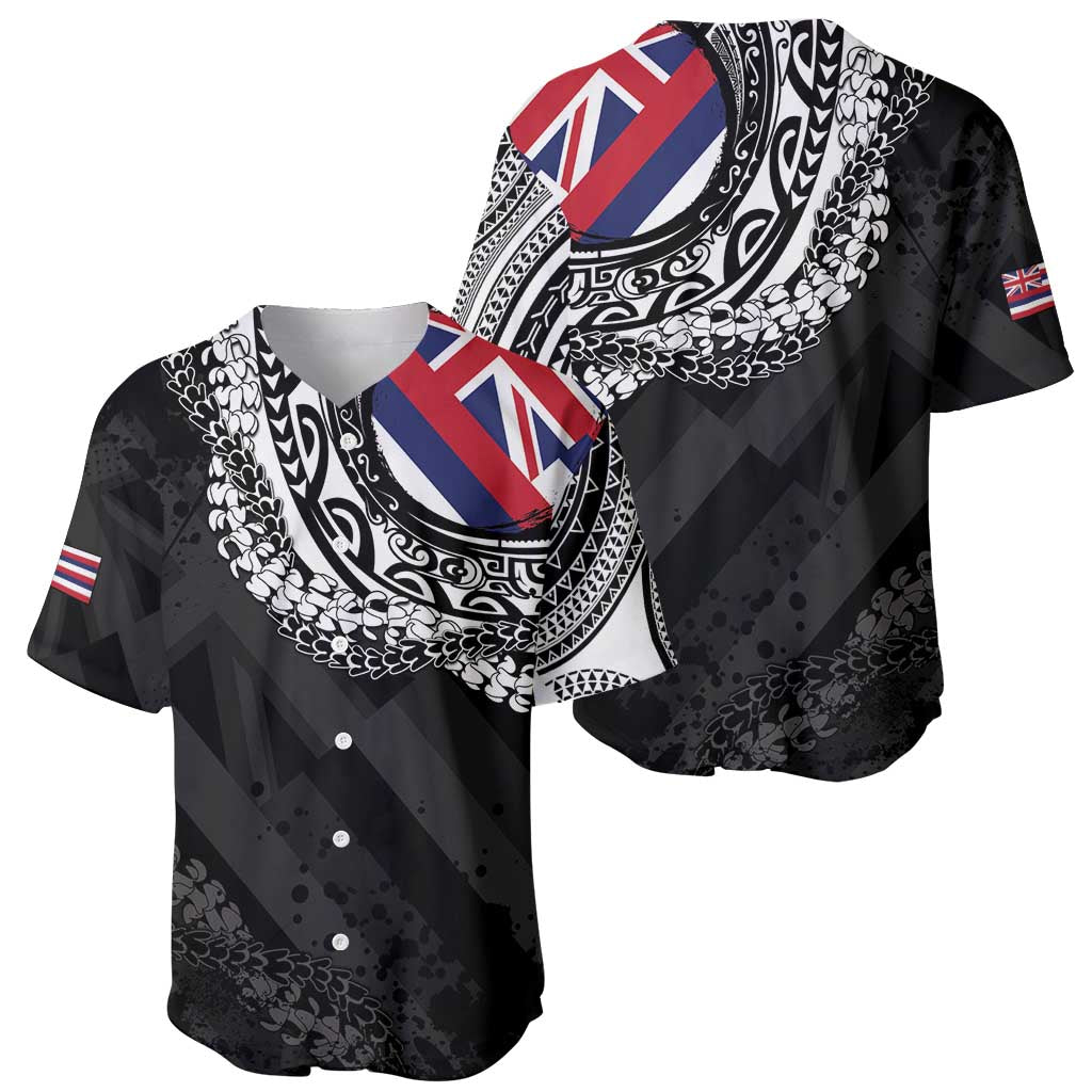 Hawaii Flag Day Baseball Jersey Hawaiian Maile Lei LT05 - Polynesian Pride