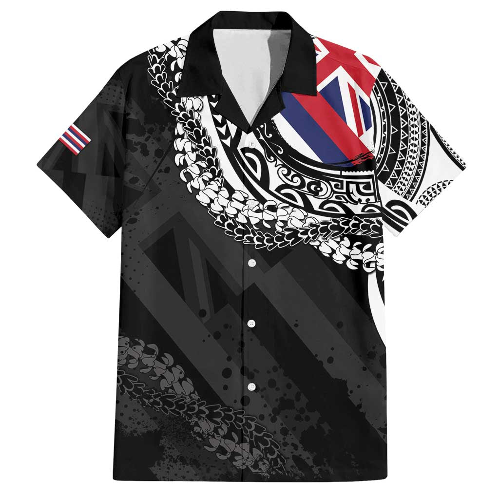 Hawaii Flag Day Family Matching Long Sleeve Bodycon Dress and Hawaiian Shirt Hawaiian Maile Lei