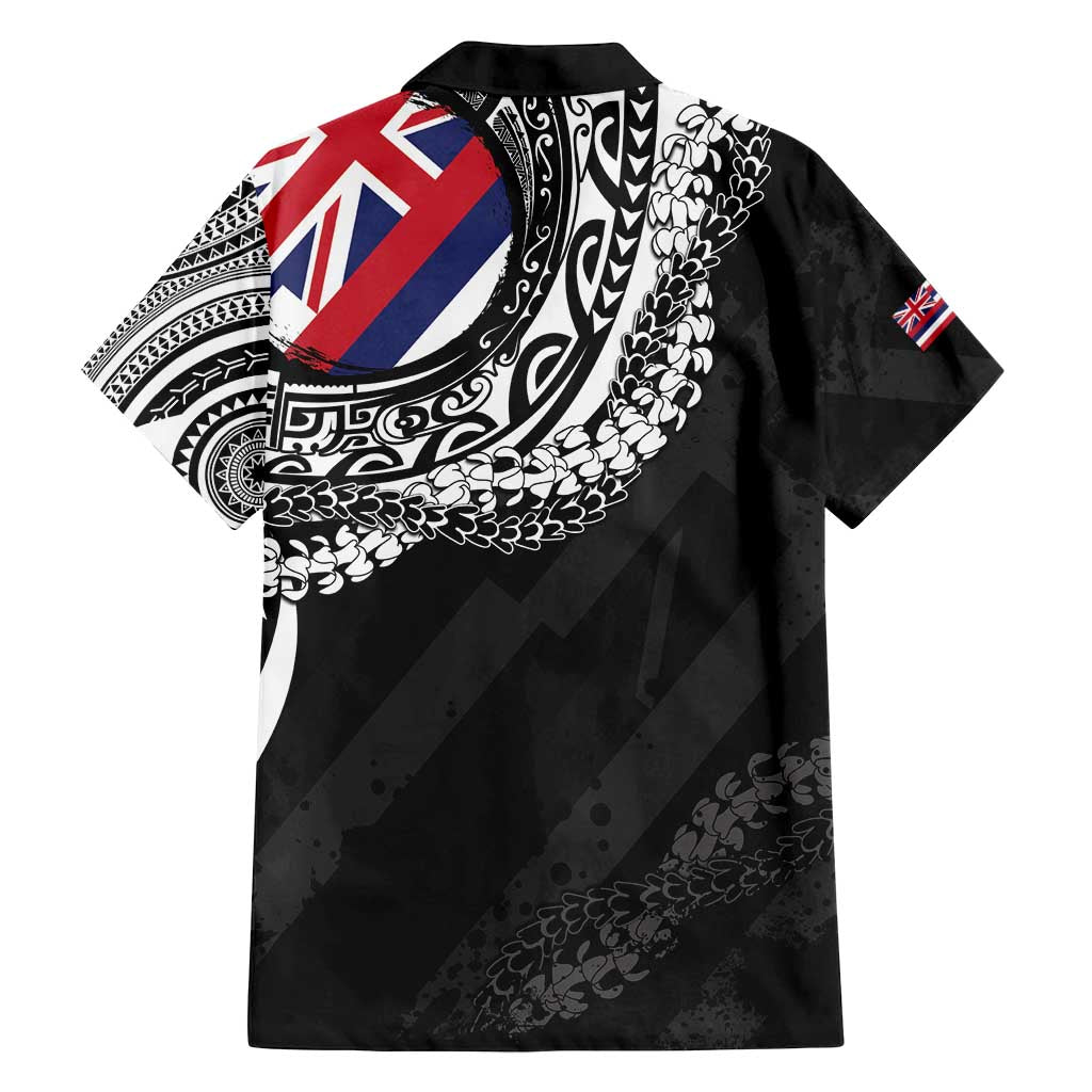 Hawaii Flag Day Family Matching Long Sleeve Bodycon Dress and Hawaiian Shirt Hawaiian Maile Lei