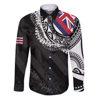 Hawaii Flag Day Family Matching Long Sleeve Bodycon Dress and Hawaiian Shirt Hawaiian Maile Lei