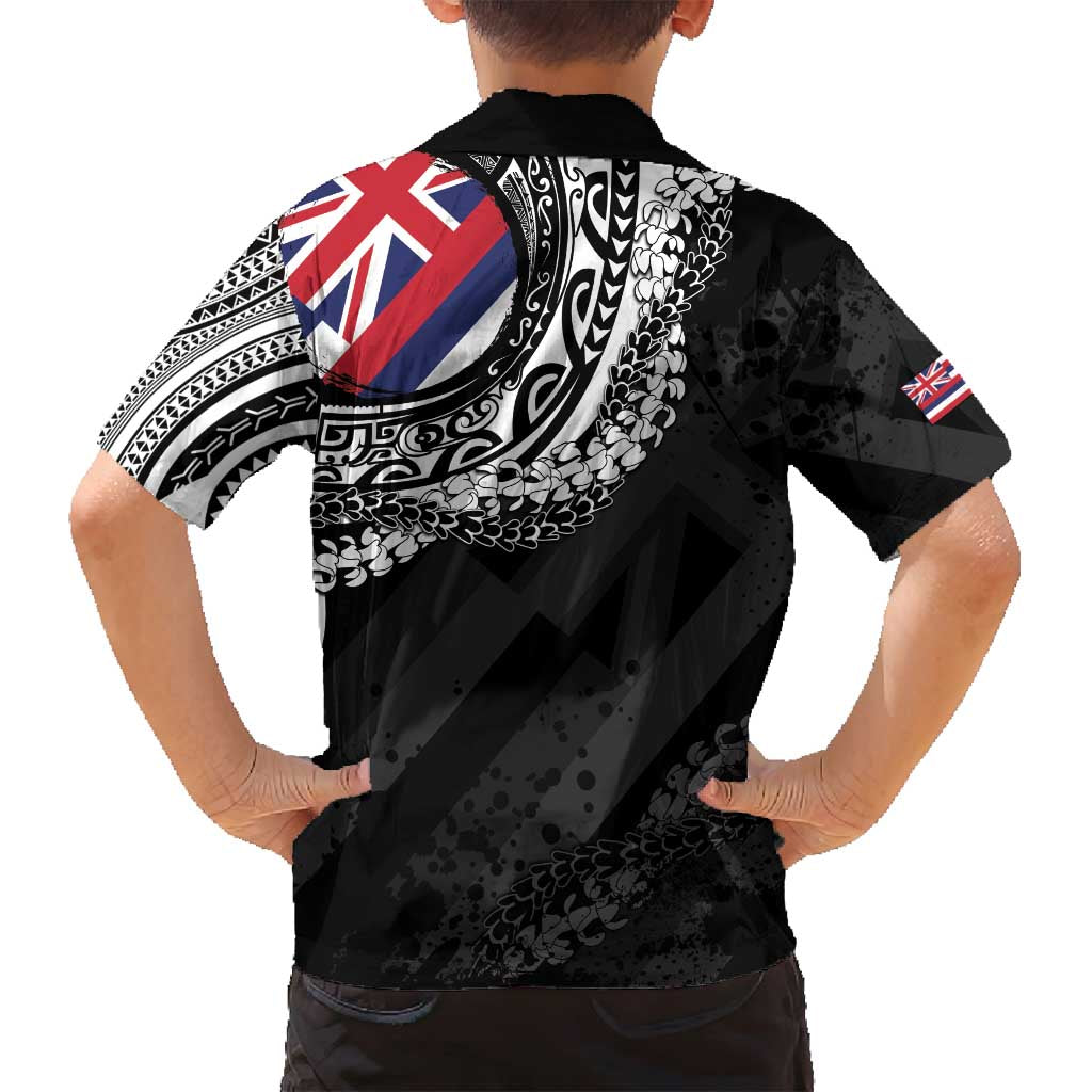 Hawaii Flag Day Family Matching Summer Maxi Dress and Hawaiian Shirt Hawaiian Maile Lei