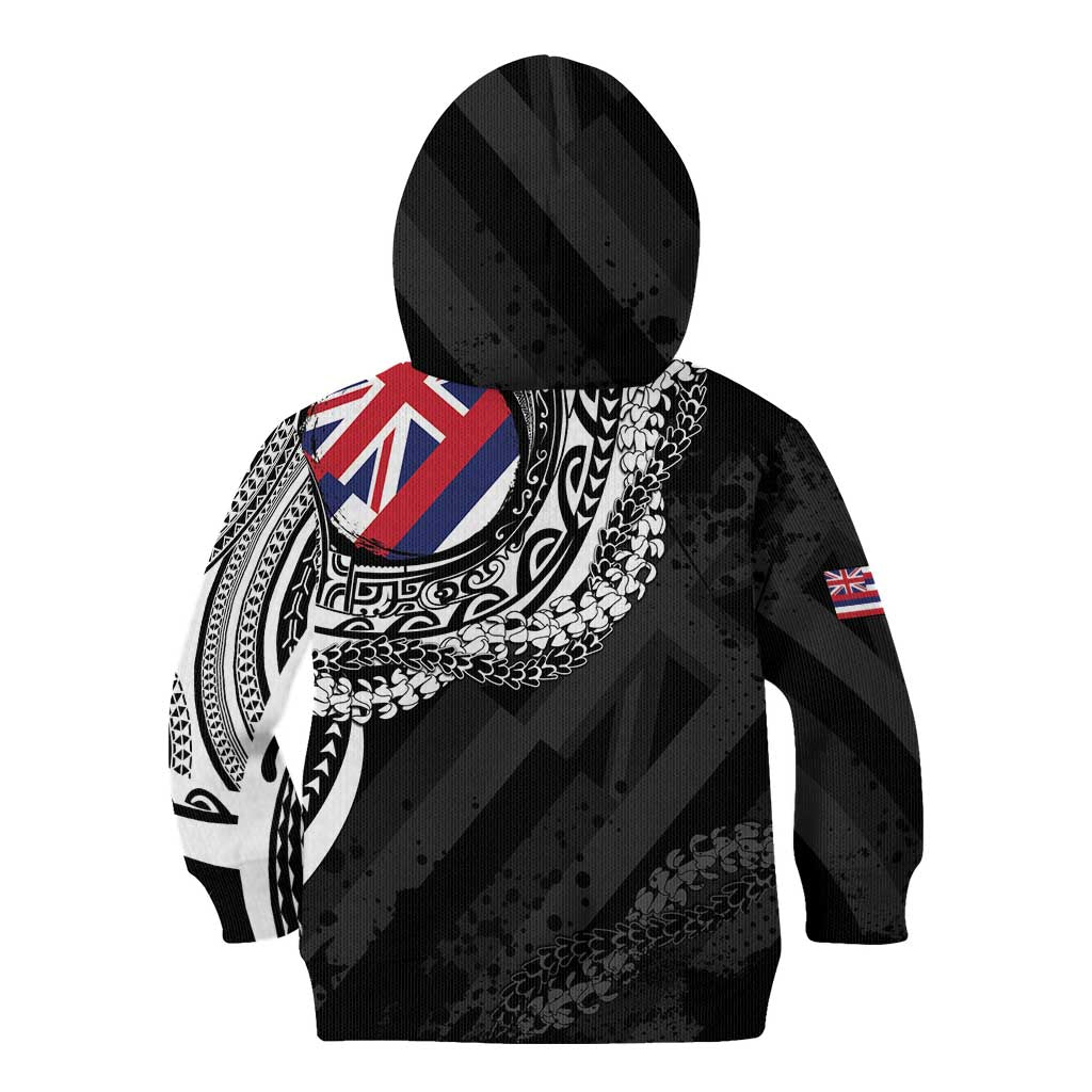Hawaii Flag Day Kid Hoodie Hawaiian Maile Lei LT05 - Polynesian Pride