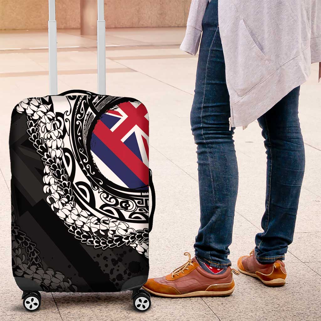 Hawaii Flag Day Luggage Cover Hawaiian Maile Lei