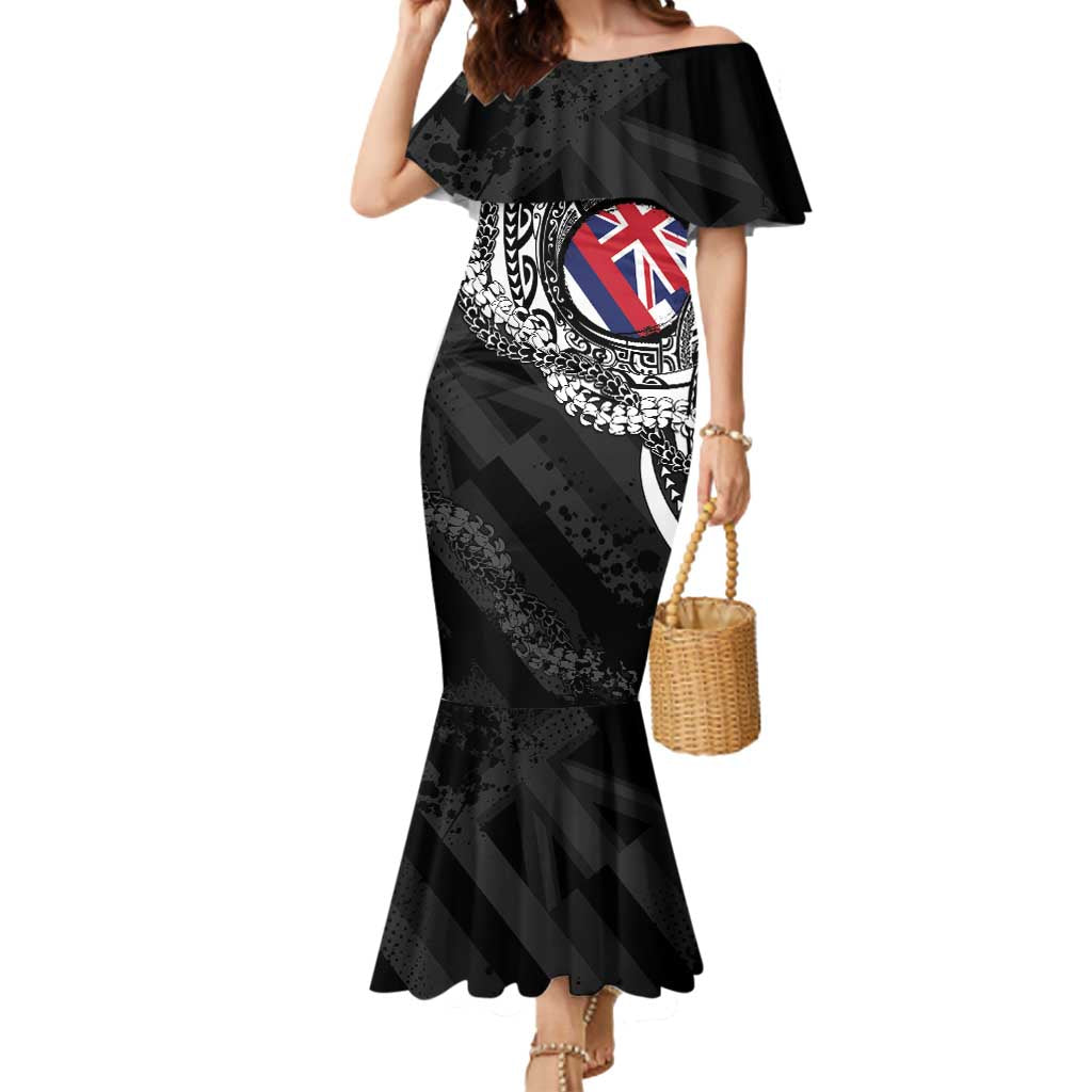 Hawaii Flag Day Mermaid Dress Hawaiian Maile Lei