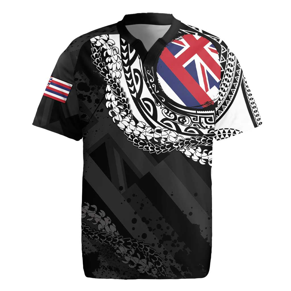 Hawaii Flag Day Rugby Jersey Hawaiian Maile Lei