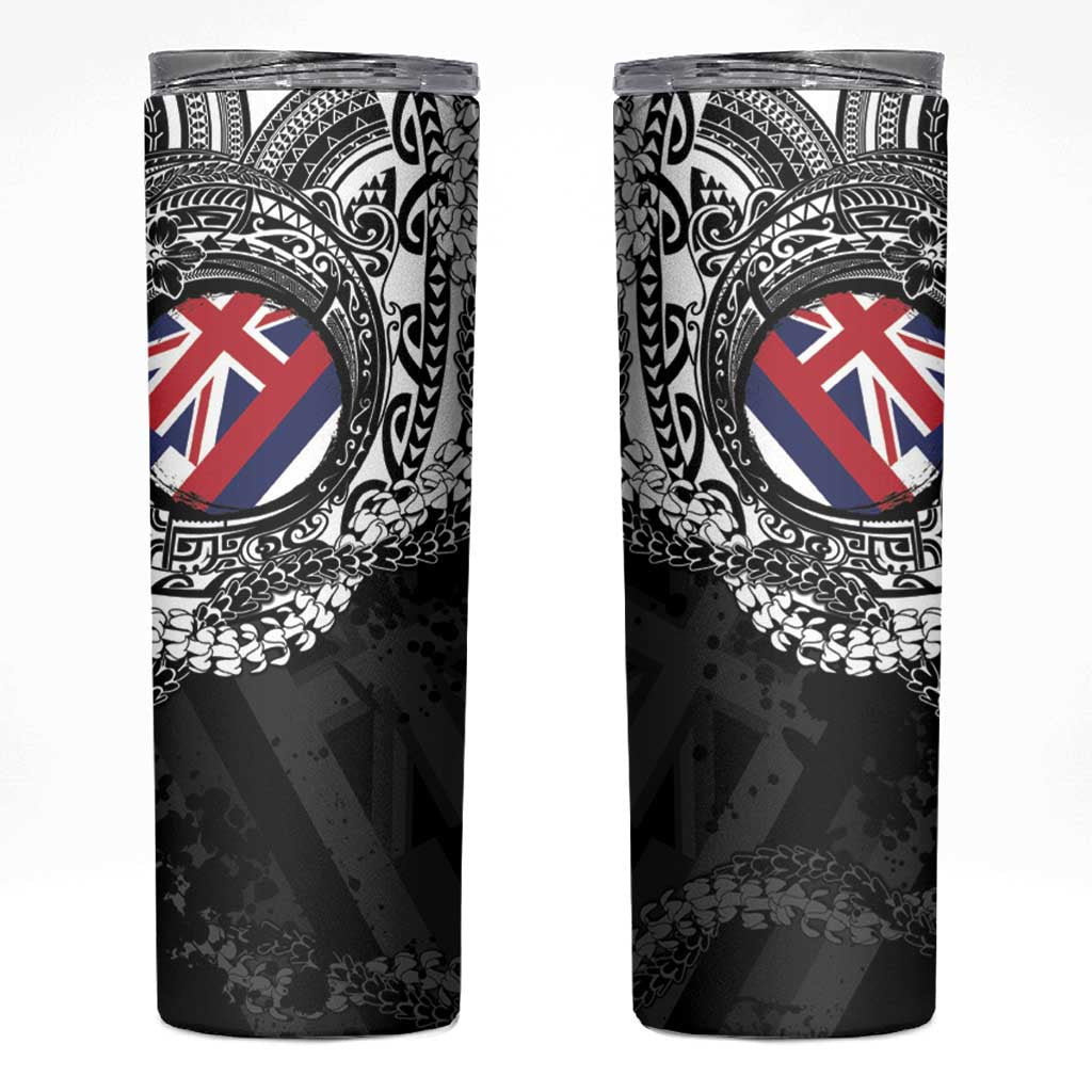 Hawaii Flag Day Skinny Tumbler Hawaiian Maile Lei