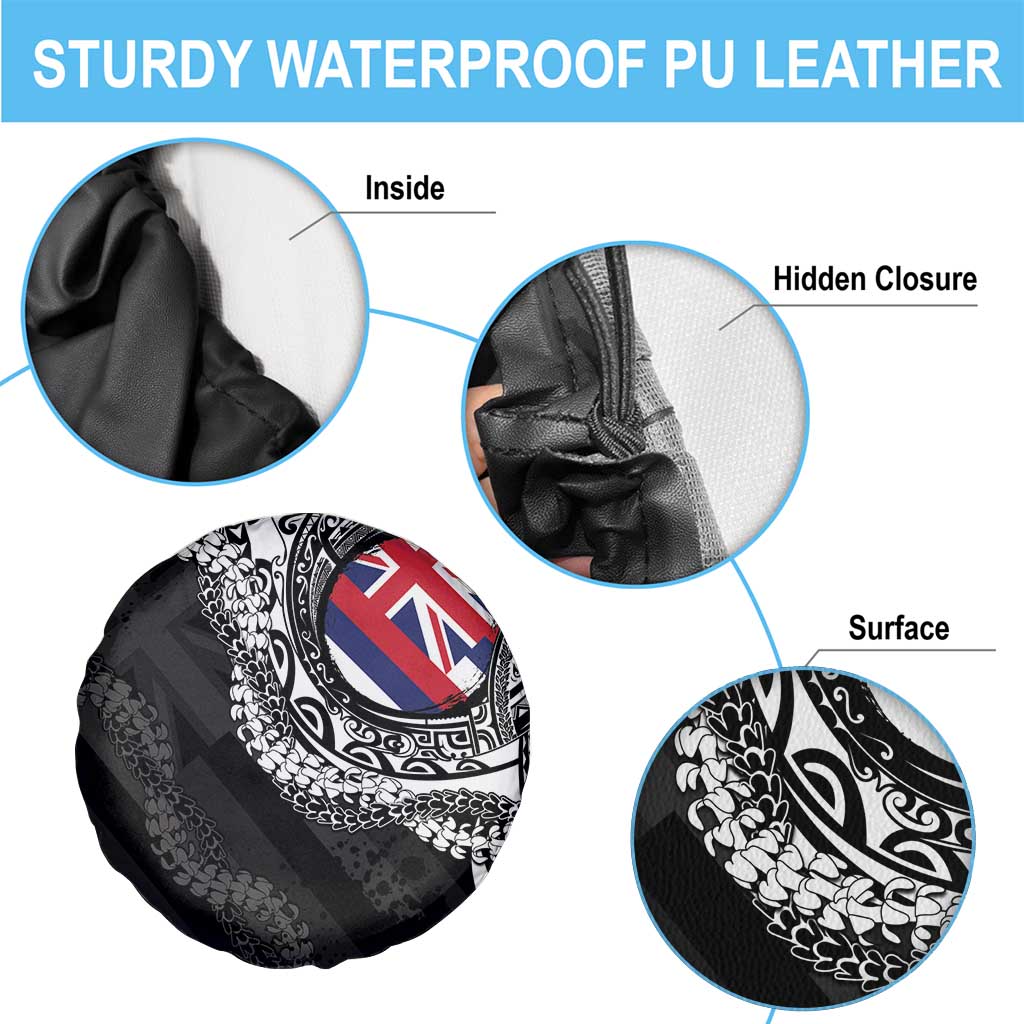 Hawaii Flag Day Spare Tire Cover Hawaiian Maile Lei