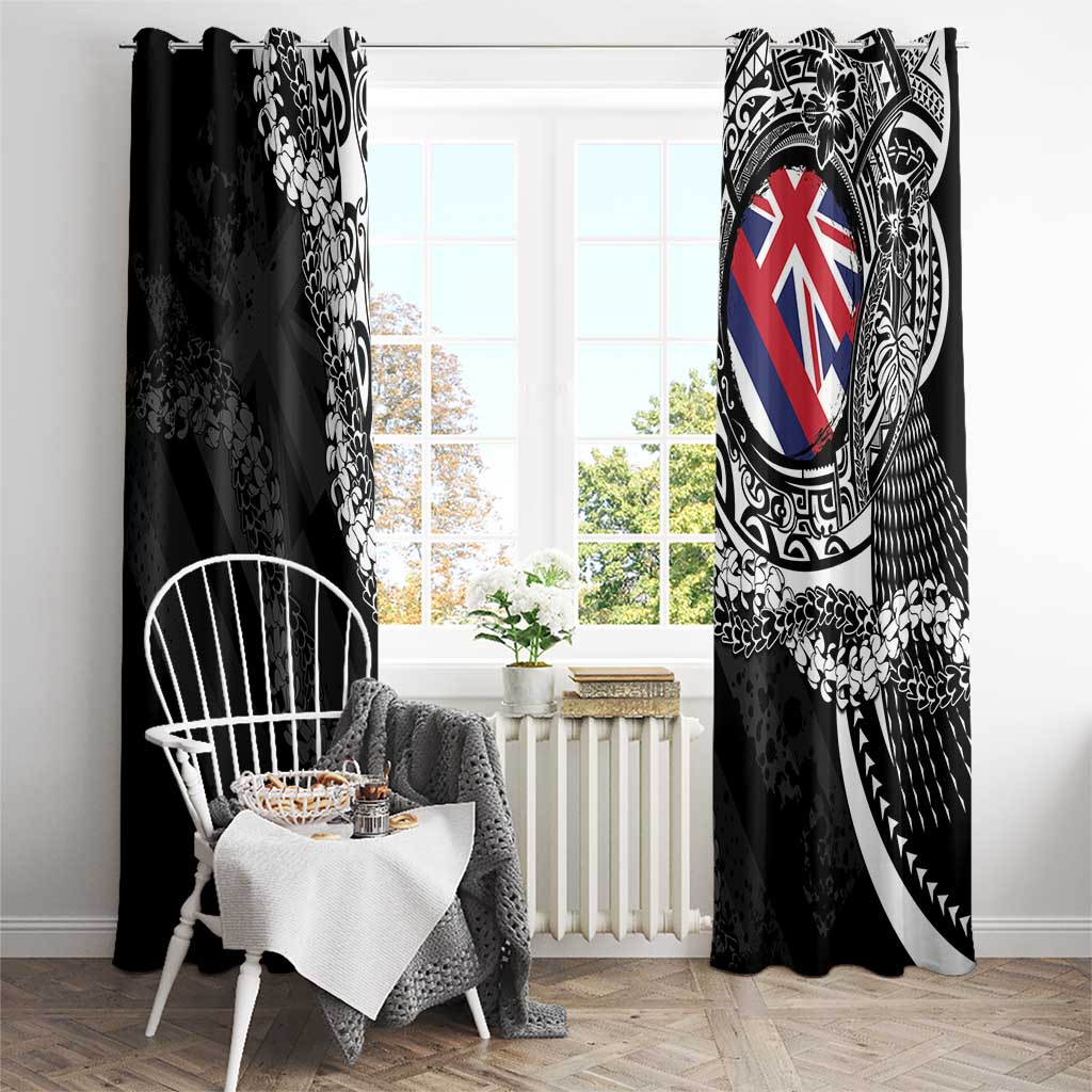 Hawaii Flag Day Window Curtain Hawaiian Maile Lei