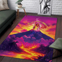 Hawaii Kilauea Volcano Area Rug There Is Pele Goddess Of The Volcano - Polynesian Pride
