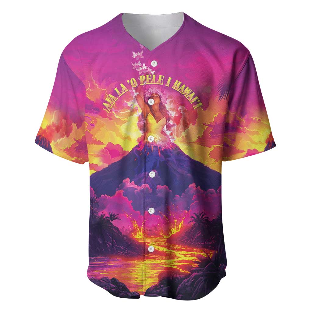 Hawaii Kilauea Volcano Baseball Jersey There Is Pele Goddess Of The Volcano - Polynesian Pride