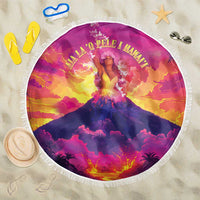 Hawaii Kilauea Volcano Beach Blanket There Is Pele Goddess Of The Volcano - Polynesian Pride
