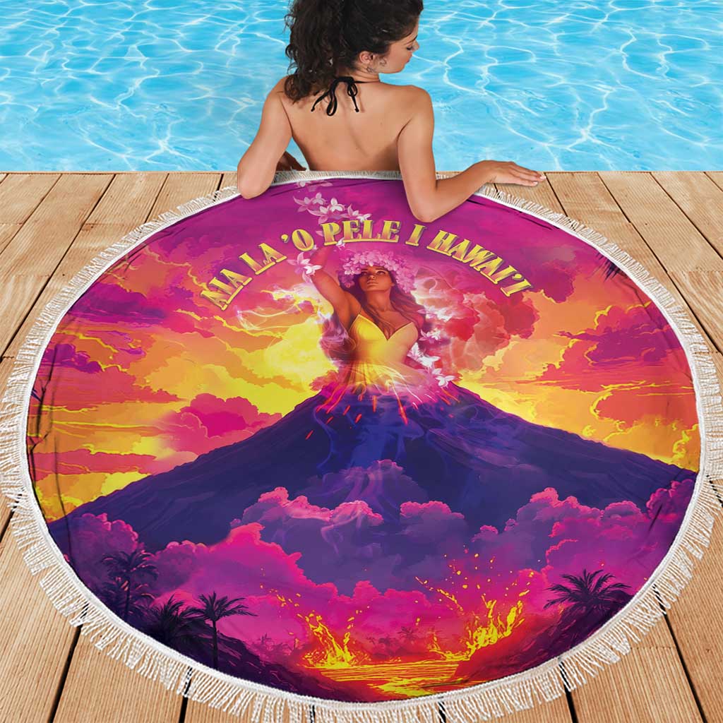 Hawaii Kilauea Volcano Beach Blanket There Is Pele Goddess Of The Volcano - Polynesian Pride