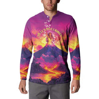 Hawaii Kilauea Volcano Button Sweatshirt There Is Pele Goddess Of The Volcano - Polynesian Pride