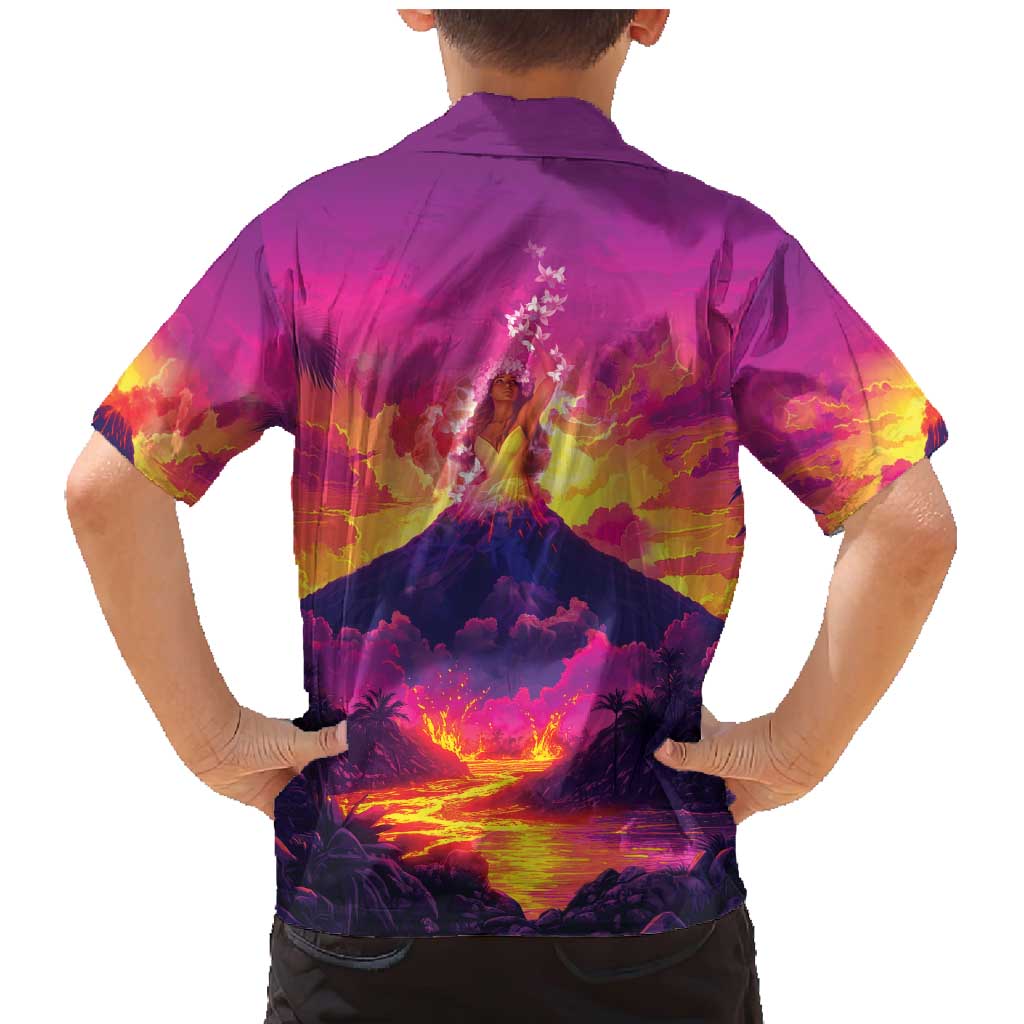 Hawaii Kilauea Volcano Family Matching Mermaid Dress and Hawaiian Shirt There Is Pele Goddess Of The Volcano - Polynesian Pride