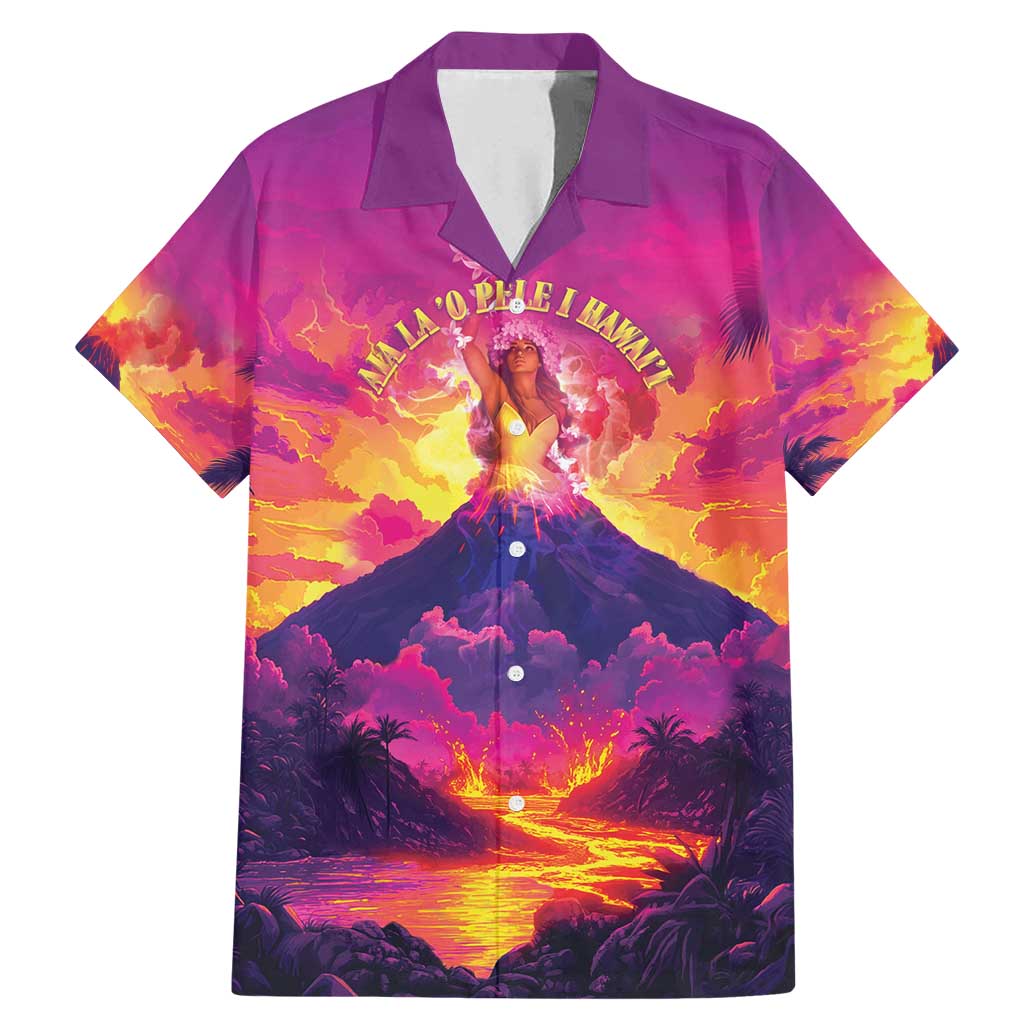 Hawaii Kilauea Volcano Family Matching Mermaid Dress and Hawaiian Shirt There Is Pele Goddess Of The Volcano - Polynesian Pride