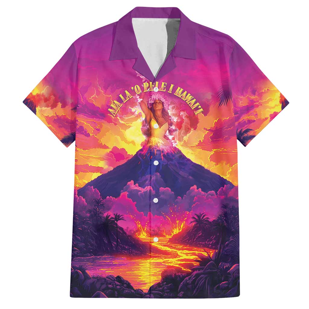 Hawaii Kilauea Volcano Family Matching Puletasi and Hawaiian Shirt There Is Pele Goddess Of The Volcano - Polynesian Pride