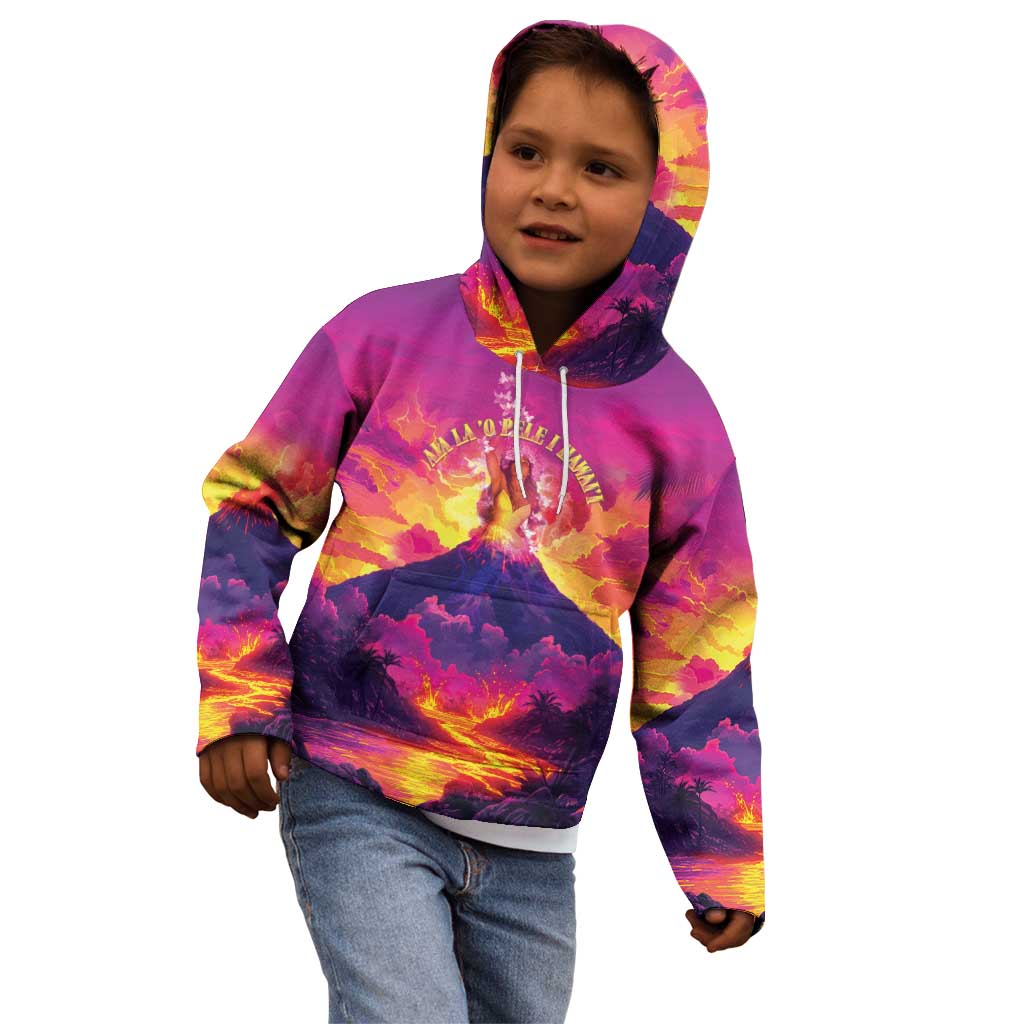 Hawaii Kilauea Volcano Kid Hoodie There Is Pele Goddess Of The Volcano LT05 - Polynesian Pride