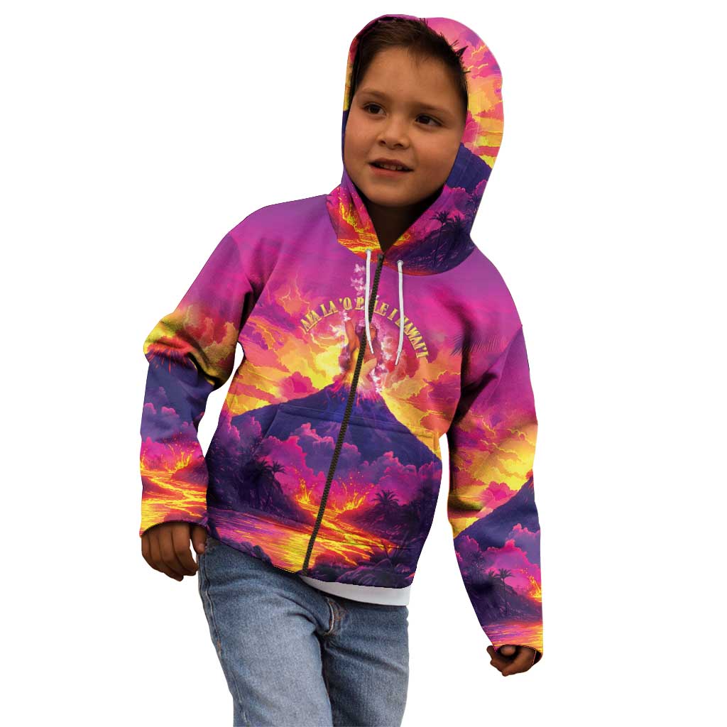 Hawaii Kilauea Volcano Kid Hoodie There Is Pele Goddess Of The Volcano LT05 - Polynesian Pride