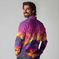 Hawaii Kilauea Volcano Long Sleeve Polo Shirt There Is Pele Goddess Of The Volcano - Polynesian Pride